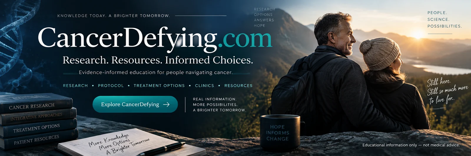 CancerDefying.com — the research, protocols and reading in one place.