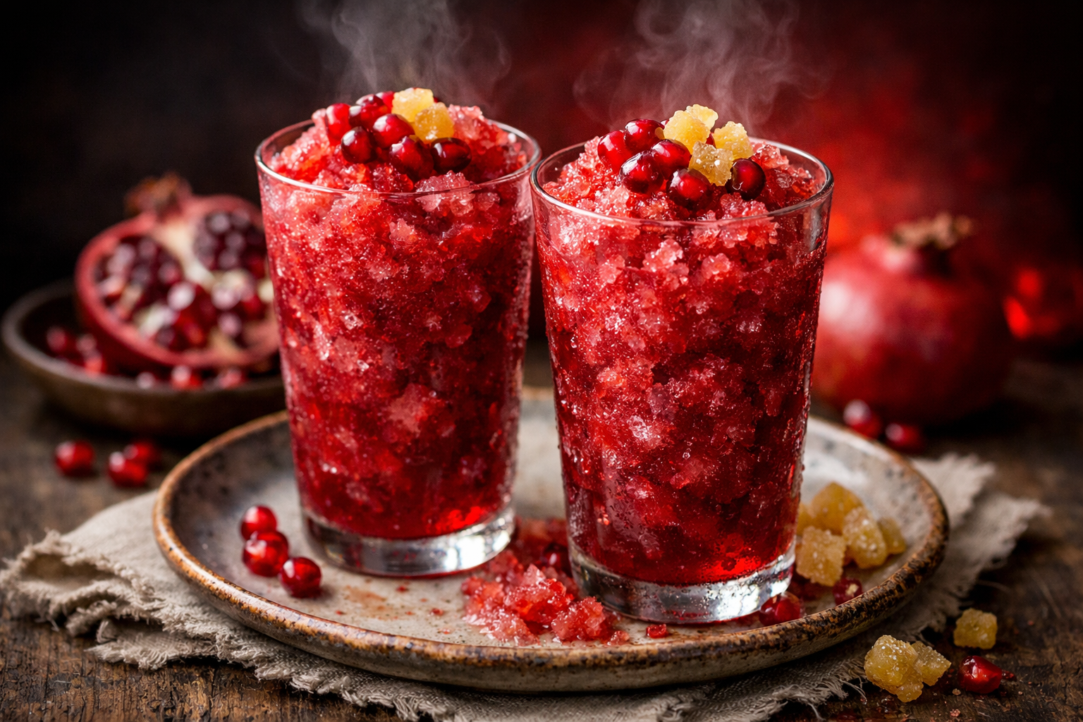 Pomegranate & Ginger Granita
