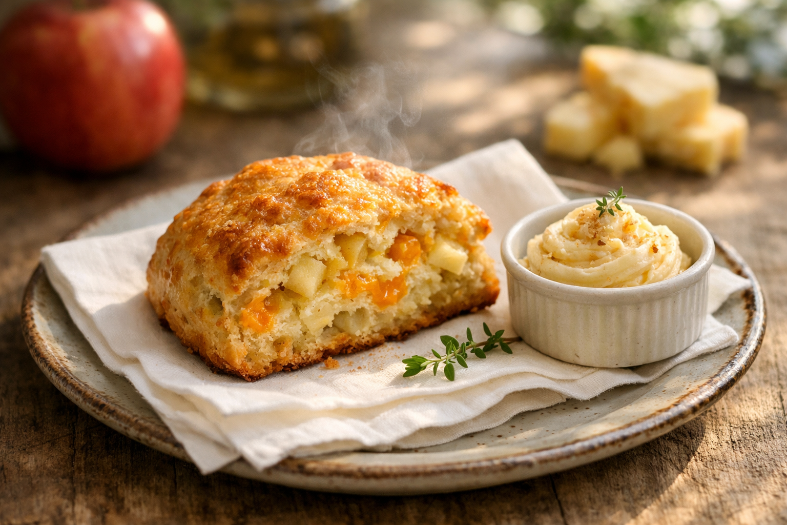 Apple & Sharp Cheddar Tea Scone