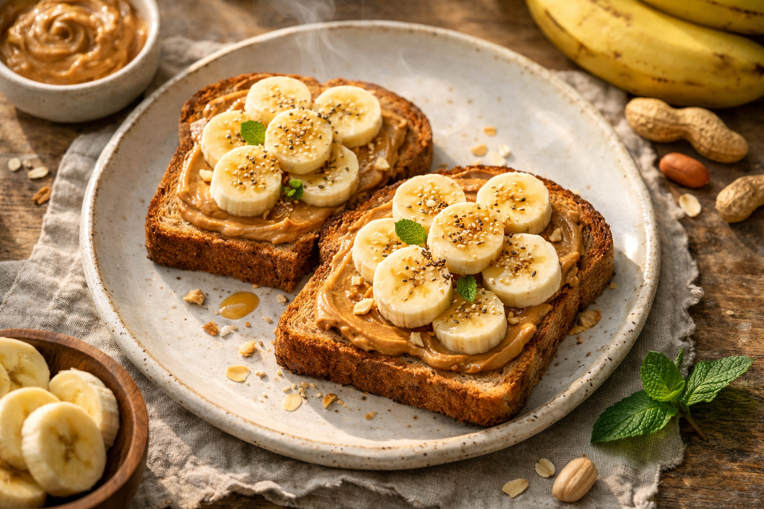 Peanut Butter Banana Toast