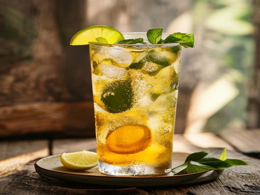Iced Yuzu & Shiso Soda
