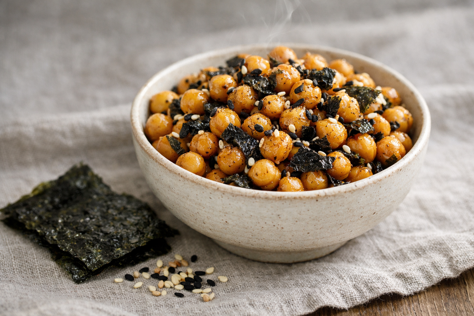 Toasted Sesame & Nori Chickpea Crackers