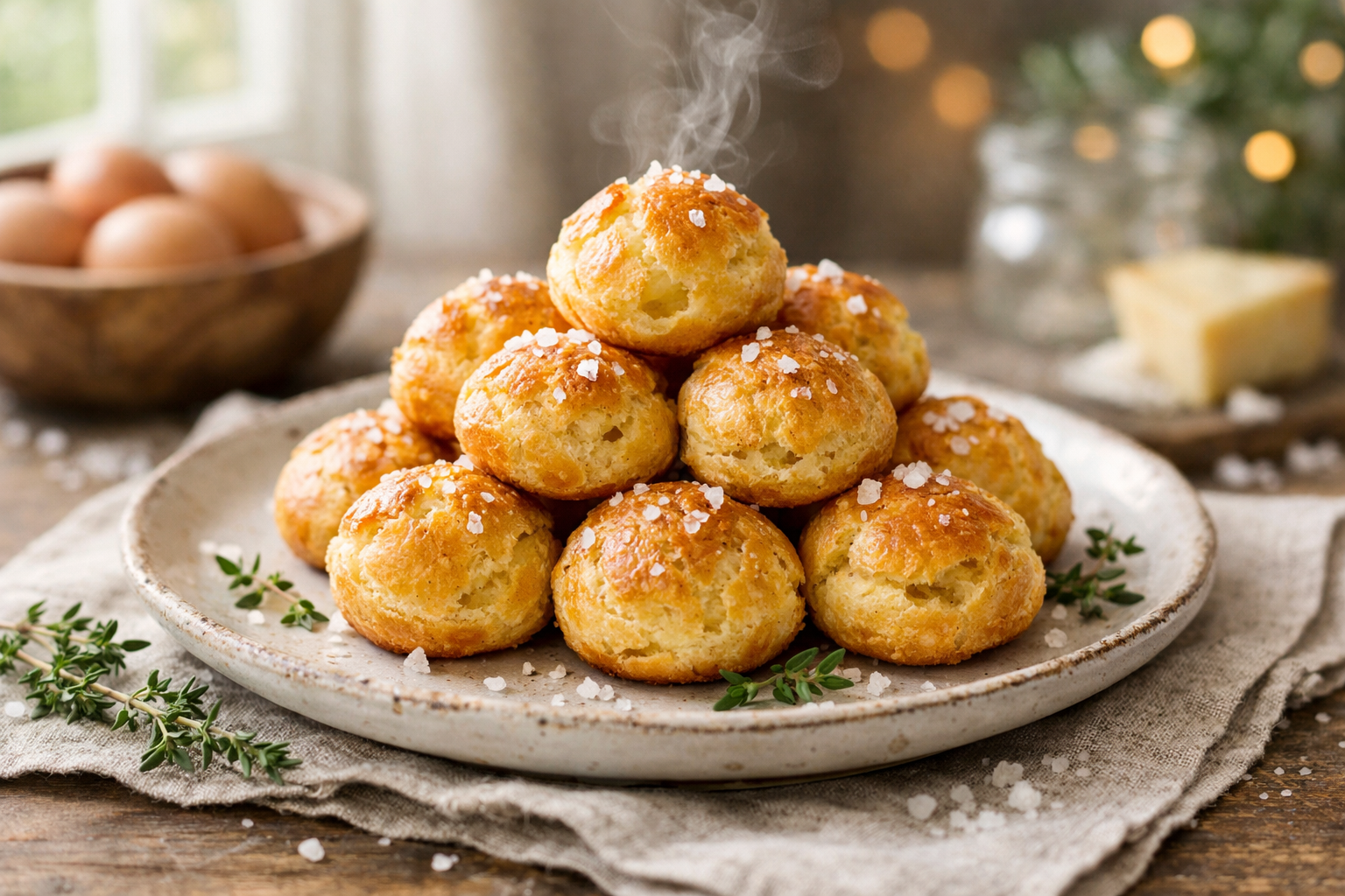 Gougères with Gruyère & Nutmeg