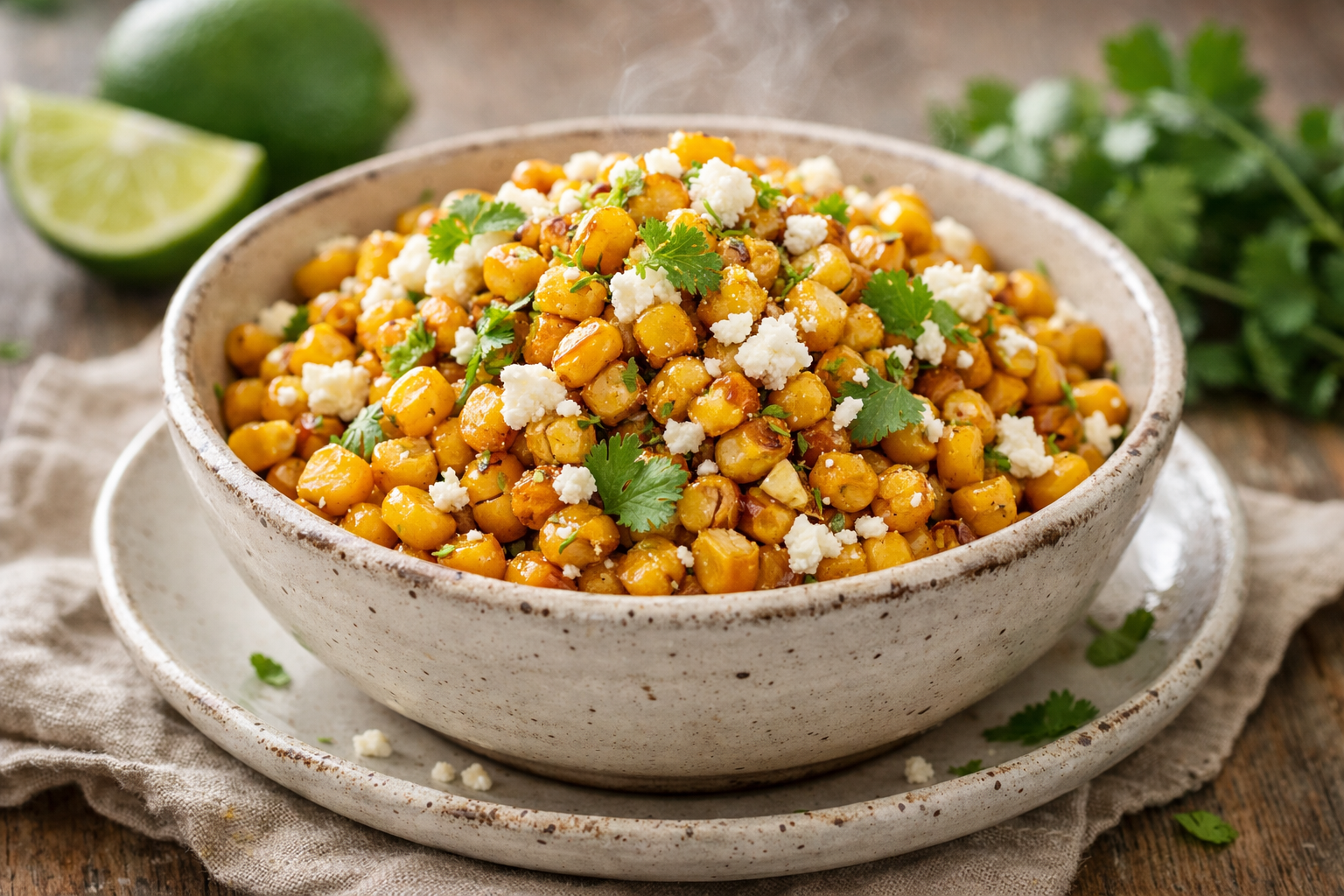 Cancha de Maíz con Queso Fresco y Chili Lime