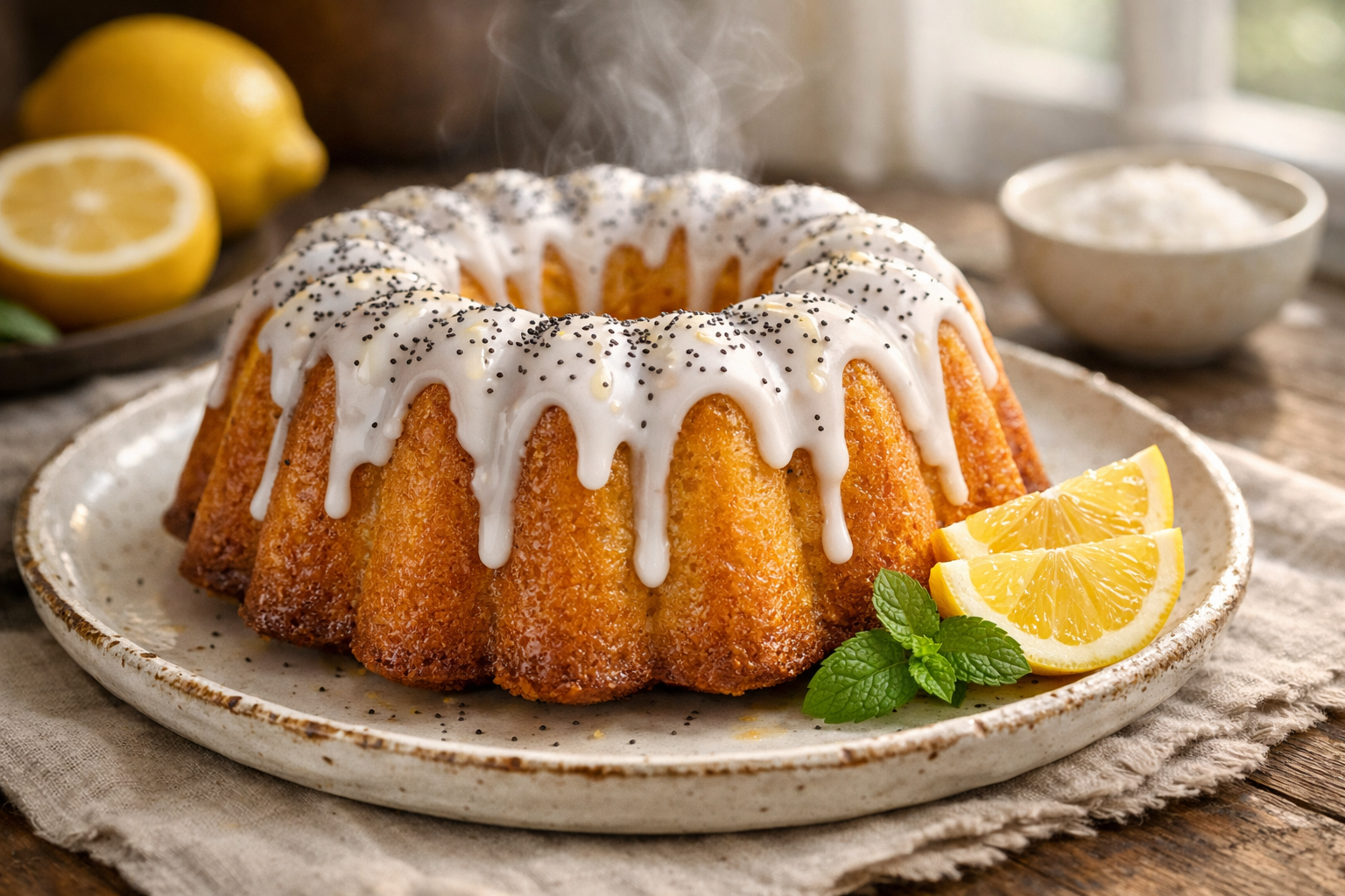 Lemon Poppy Seed Bundt Cake